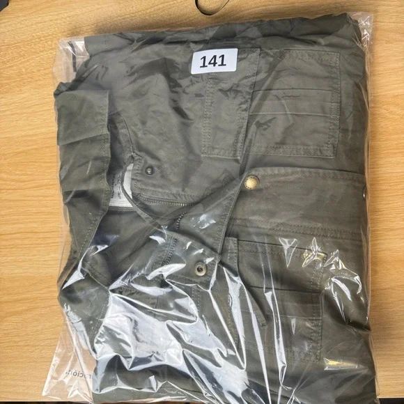 Banana Republic Olivia Palermo Jacket Women Olive Green Excellent Utility Cargo - Picture 13 of 13